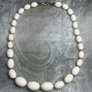 Elegant White Beaded Necklace